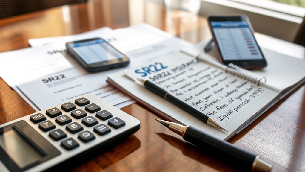 filing fees and costs