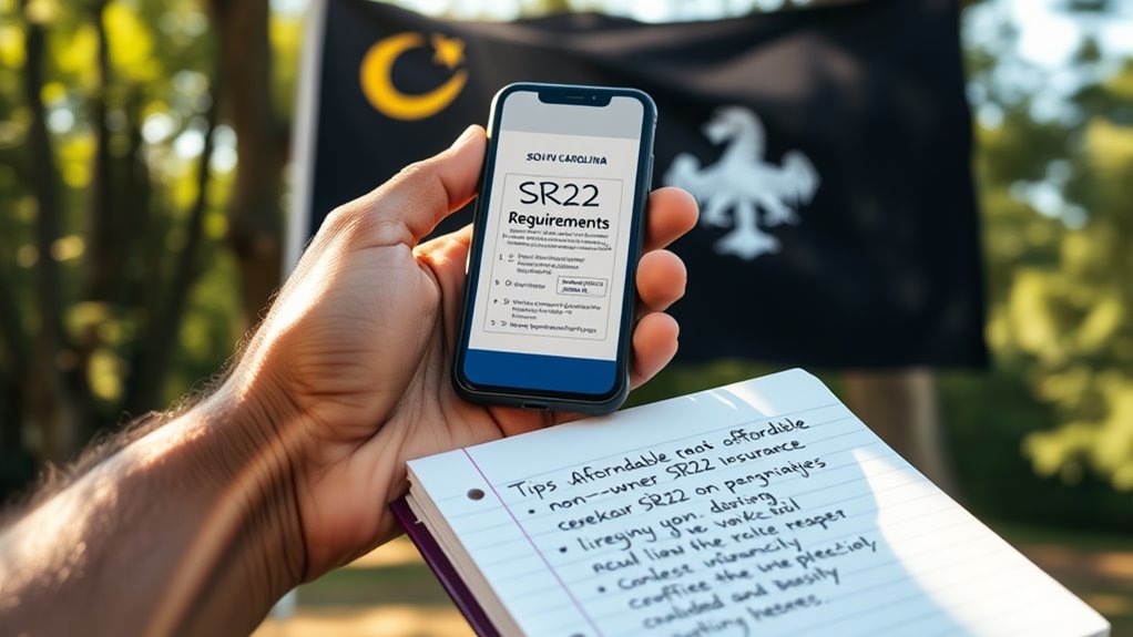 sr 22 insurance regulations south carolina